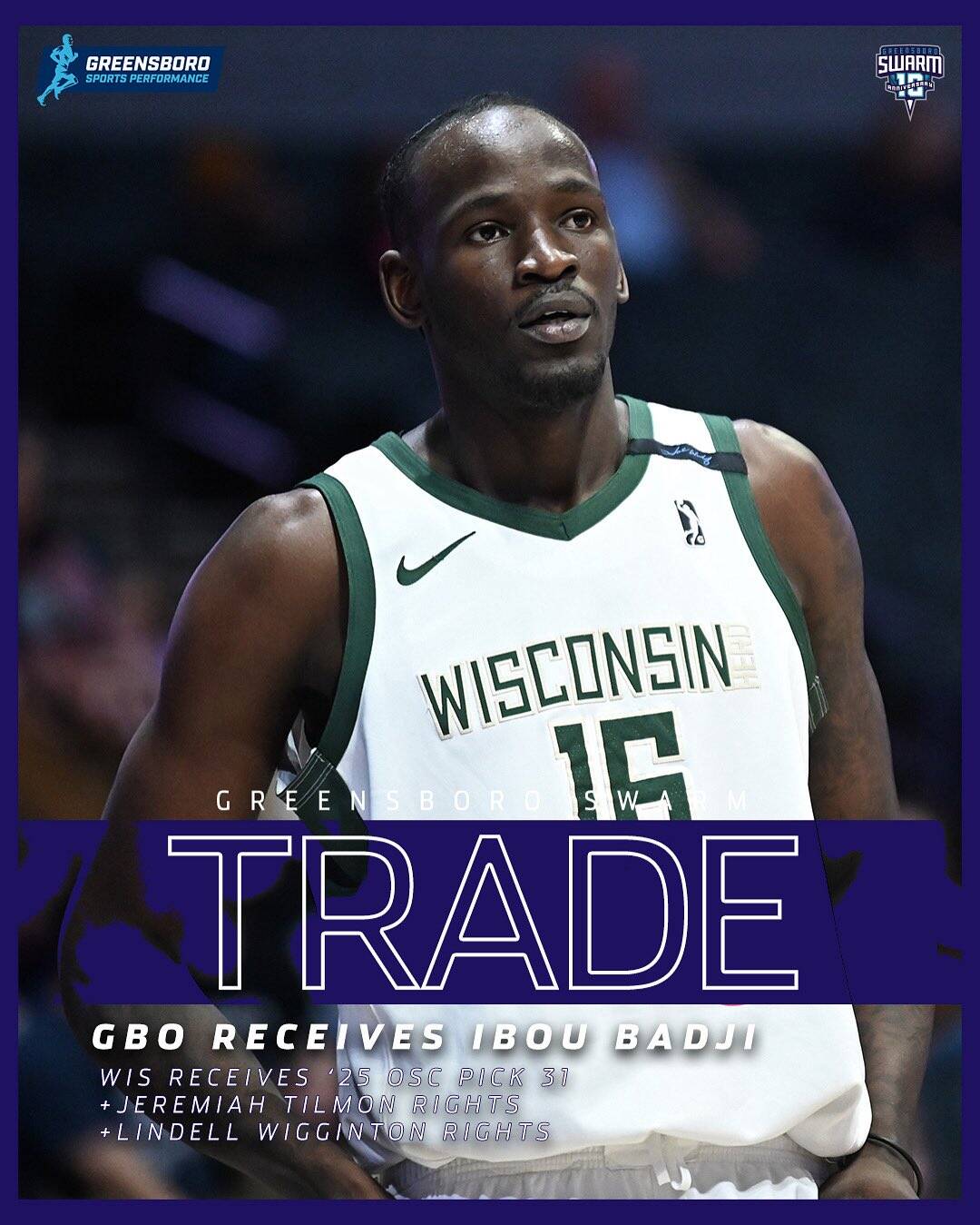 G League 2025 : Ibou Badji rejoint la filiale des Hornets, Greensboro ...