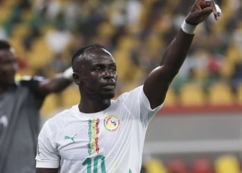 DAKAR, SENEGAL - MARCH 25: Sadio Mane (10) of Senegal gestures during the FIFA World Cup 2026 Africa qualifiers group B match between Senegal and Togo at the Abdoulaye Wade Stadium in Diamniadio, Dakar, Senegal on March 25, 2025. (Photo by Cem Ozdel/Anadolu via Getty Images)