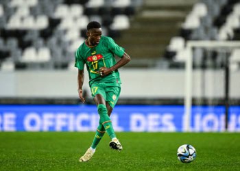Pape Matar SARR of Senegal during the International friendly match between Senegal and Gabon at Stade de la Licorne on March 22, 2024 in Amiens, France.(Photo by Baptiste Fernandez/Icon Sport via Getty Images) - Photo by Icon Sport