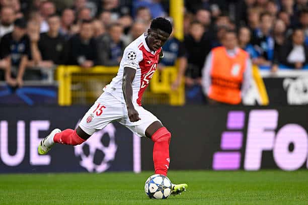 Ligue des Champions - Monaco de Lamine Camara mené (3-0) à la pause ! - wiwsport BRUGGE, BELGIUM - SEPTEMBER 18: Lamine Camara of AS Monaco during the UEFA Champions League match between Club Brugge v AS Monaco at the Jan Breydel Stadium on September 18, 2025 in Brugge Belgium (Photo by Gerrit van Keulen/Soccrates/Getty Images)