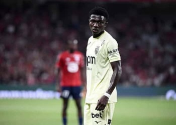 15 Lamine CAMARA (asm) during the Ligue 1 McDonald's match between Lille OSC and AS Monaco FC at Stade Pierre Mauroy on August 24, 2025 in Lille, France. (Photo by Philippe Lecoeur/FEP/Icon Sport via Getty Images)