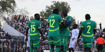 JUBA, SOUTH SUDAN - OCTOBER 10: Players of Senegal celebrate a goal during the 2026 FIFA World Cup qualifier between South Sudan and Senegal at the National Stadium in Juba, the capital of South Sudan, on October 10, 2025. (Photo by Lino Ginaba/Anadolu via Getty Images)