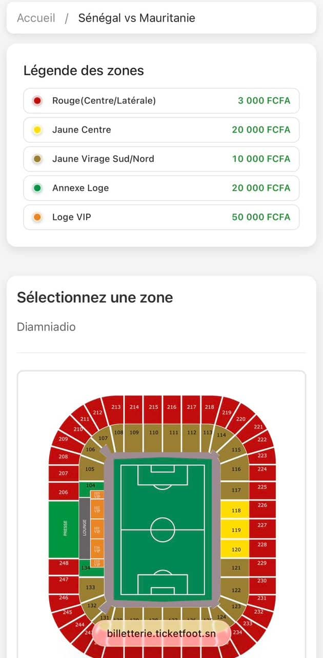Sénégal vs Mauritanie : La FSF augmente les prix des billets du stade Abdoulaye Wade ! - wiwsport Sénégal vs Mauritanie : La FSF augmente les prix des billets du stade Abdoulaye Wade ! - wiwsport