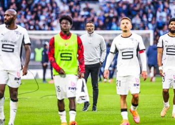 Habib BEYE head coach of Rennes after the Ligue 1 McDonald's match between Le Havre and Rennes at Stade Oceane on October 5, 2025 in Le Havre, France. (Photo by Johnny Fidelin/Icon Sport via Getty Images)