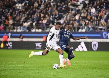 Breel EMBOLO of Rennes during the Ligue 1 McDonald's match between Paris and Rennes at Stade Jean Bouin on November 7, 2025 in Paris, France. (Photo by Emilian Baldow/Icon Sport via Getty Images)