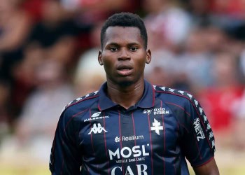 MONACO, MONACO - SEPTEMBER 21: Habib Diallo of FC Metz in action during the Ligue 1 McDonald's match between AS Monaco FC and FC Metz at Stade Louis II on September 21, 2025 in Monaco, Monaco. (Photo by Neal Simpson/Allstar/Getty Images)