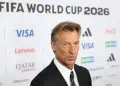 WASHINGTON, DC - DECEMBER 05: Herve Renard, Head Coach of Saudi Arabia, speaks in the mixed zone after the FIFA World Cup 2026 Official Draw at John F. Kennedy Center for the Performing Arts on December 05, 2025 in Washington, DC. (Photo by Emilee Chinn - FIFA/FIFA via Getty Images)