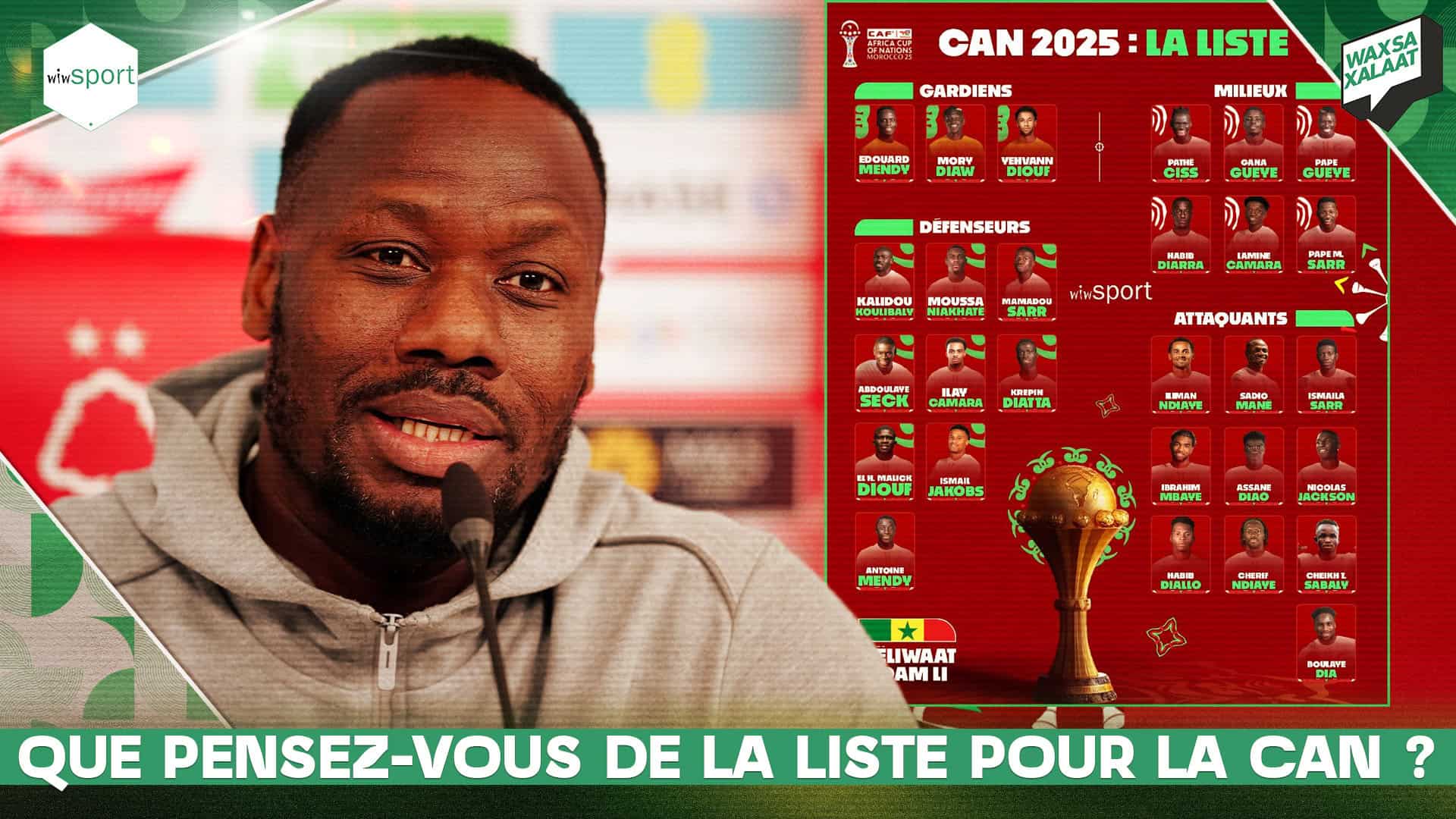 #Waxsaxalaat - Que pensez-vous de la liste de Pape Thiaw pour la CAN ? - wiwsport