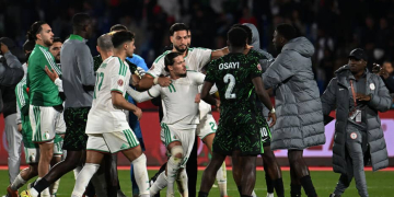 Tempers flare up after Algeria are deafeated during the 2025 Africa Cup of Nations quarterfinal game between Algeria and Nigeria at Marrakech Stadium in Morocco on 10 January 2025 © Ryan Wilkisky/BackpagePix
