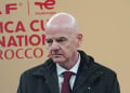 Gianni Infantino  looks on  during the AFCON final between Morocco and Senegal at Complexe Sportif Prince Moulay Abdellah, Rabat, Morocco on January 19, 2026.  (Photo by Ulrik Pedersen/NurPhoto via Getty Images)