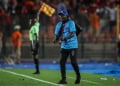 Lamine N'Diaye, coach of T.P. Mazembe, is pictured during the CAF Champions League semi-final return match between Al-Ahly and Tout Puissant Mazembe at Cairo International Stadium in Cairo, Egypt, on April 26, 2024. (Photo by Ayman Aref/NurPhoto via Getty Images)