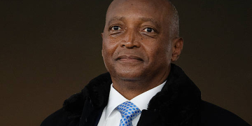 RABAT, MOROCCO - JANUARY 4:  CAF President Dr Patrice Motsepe during the Africa Cup Of Nations Round Of 16 match between South Africa and Cameroon at Agdal Medina Stadium on January 4, 2026 in Rabat, Morocco. (Photo by Visionhaus/Getty Images)