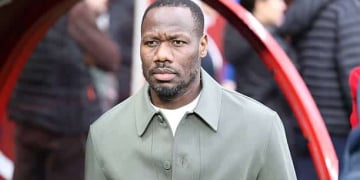 TANGIER, MOROCCO - JANUARY 9: Pape Thiaw, head coach of Senegal follows the Africa Cup of Nations (AFCON 2025) quarter final match between Mali and Senegal at Tangier Grand Stadium in Tangier, Morocco on January 9, 2026. (Photo by Stringer/Anadolu via Getty Images)