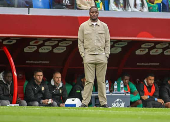 Tangier, Morocco - January 3: Senegal's coach Pape Thiaw during the Africa Cup Of Nations Round Of 16 match between Senegal and Sudan at Ibn Batouta Stadium on January 3, 2026 in Tangier, Morocco. (Photo by Torbjorn Tande/DeFodi Images/DeFodi via Getty Images)