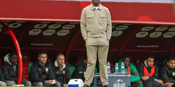 Tangier, Morocco - January 3: Senegal's coach Pape Thiaw during the Africa Cup Of Nations Round Of 16 match between Senegal and Sudan at Ibn Batouta Stadium on January 3, 2026 in Tangier, Morocco. (Photo by Torbjorn Tande/DeFodi Images/DeFodi via Getty Images)