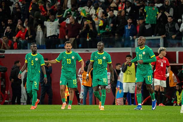 TANGIER, MOROCCO - JANUARY 14: Sadio Mane of Senegal celebrates after scoring a goal during the 35th Africa Cup of Nations (AFCON 2025) semifinal match between Egypt and Senegal at the Grand Stade de Tanger in Tangier, Morocco on January 14, 2026. (Photo by Samah Zidan/Anadolu via Getty Images)