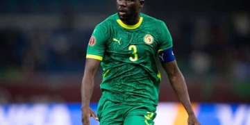 TANGIER, MOROCCO - DECEMBER 30:  Kalidou Koulibaly of Senegal during the Africa Cup Of Nations Group D match between Benin and Senegal at the Grand Stade de Tanger on December 30, 2025 in Tangier, Morocco. (Photo by Visionhaus/Getty Images)
