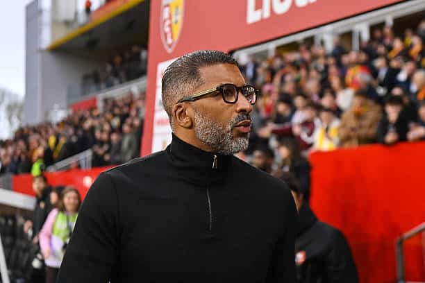 Habib BEYE, Head Coach of Rennes during the Ligue 1 McDonald's match between Lens and Rennes at Stade Bollaert-Delelis on February 7, 2026 in Lens, France. (Photo by Emilian Baldow/Icon Sport via Getty Images)