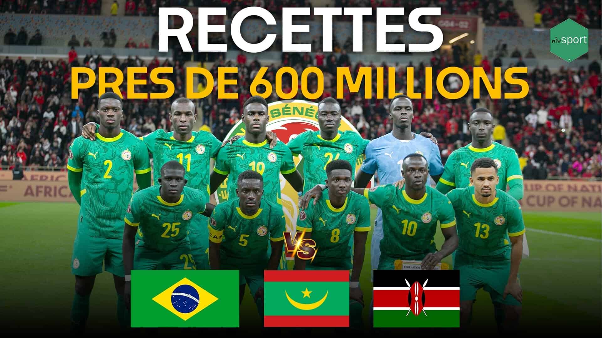 Équipe Nationale : Près de 600 millions FCFA de recettes générés par la FSF contre Brésil, Kenya et Mauritanie - wiwsport