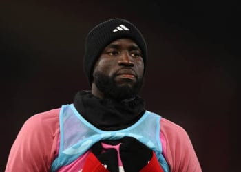 Cheikhou Kouyate of Nottingham Forest is playing during the FA Cup Fourth Round Replay match between Nottingham Forest and Bristol City at the City Ground in Nottingham, England, on February 7, 2024. (Photo by MI News/NurPhoto via Getty Images)