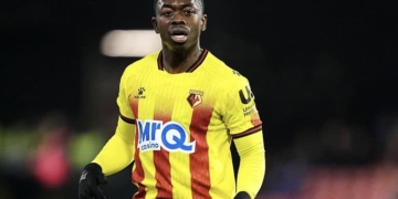 Watford's Nampalys Mendy during the Sky Bet Championship match at Vicarage Road, Watford. Picture date: Tuesday February 24, 2026. (Photo by Adam Davy/PA Images via Getty Images)