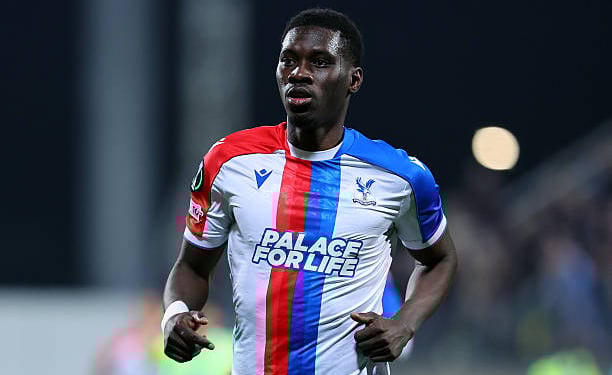 LARNACA, CYPRUS - MARCH 19: Ismaila Sarr of Crystal Palace celebrates scoring his team's first goal during the UEFA Conference League 2025/26 round of 16 second leg match between AEK Larnaca FC and Crystal Palace FC at AEK Arena on March 19, 2026 in Larnaca, Cyprus. (Photo by Chara Savvidou/Getty Images)
