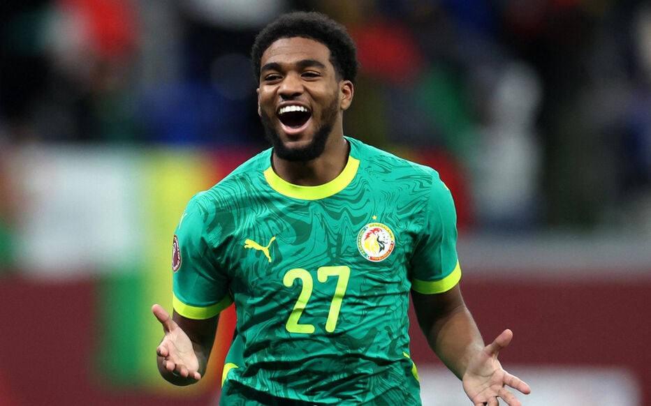 Sénégal - Gambie : Le nouveau but d'Ibrahim Mbaye en vidéo - wiwsport Soccer Football - CAF Africa Cup of Nations - Morocco 2025 - Round of 16 - Senegal v Sudan - Tangier Grand Stadium, Tangier, Morocco - January 3, 2026 Senegal's Ibrahim Mbaye celebrates scoring their third goal REUTERS/Amr Abdallah Dalsh