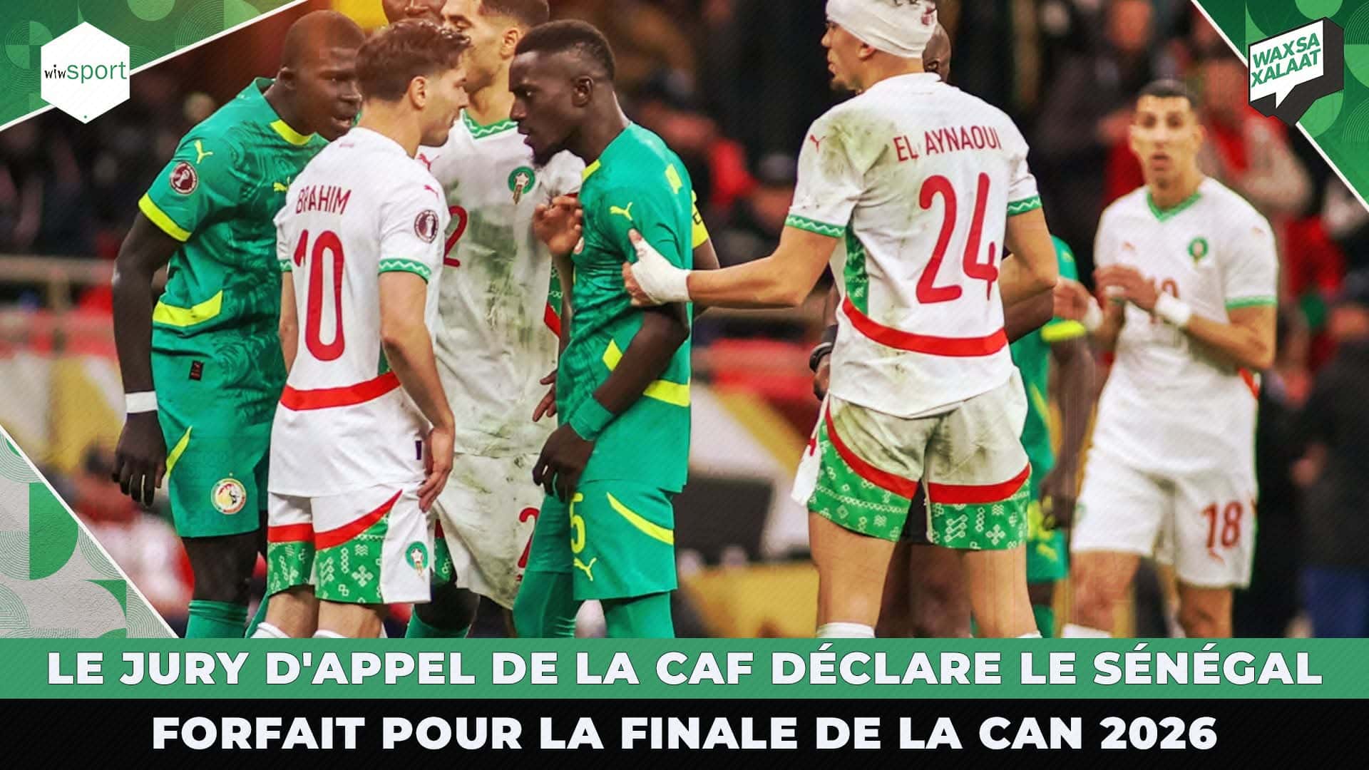 LIVE - Le Sénégal déclaré forfait pour la finale de la CAN - Suivez en direct notre plateau spécial ! - wiwsport