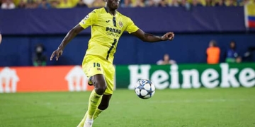 Villarreal's Pape Alassane Gueye participates in the UEFA Champions League match between Villarreal CF and Juventus at La Ceramica Stadium in Villarreal, Spain, on October 1, 2025. (Photo by Jose Miguel Fernandez/NurPhoto via Getty Images)