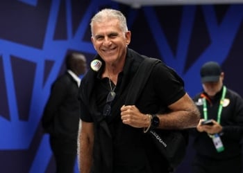 AL RAYYAN, QATAR - DECEMBER 05: Carlos Queiroz, Head Coach of Oman, arrives at the stadium prior to the FIFA Arab Cup 2025 Group B match between Oman and Morocco at Education City Stadium on December 05, 2025 in Al Rayyan, Qatar. (Photo by Jan Kruger - FIFA/FIFA via Getty Images)