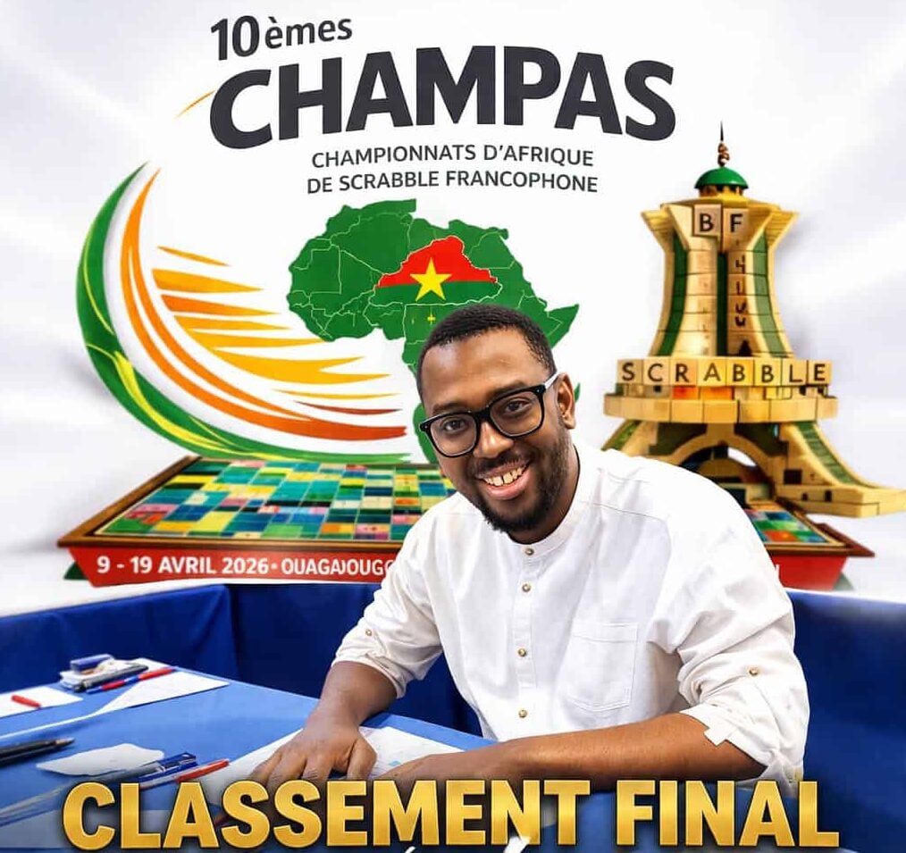 Scrabble - CHAMPAS ELITE 2026 : Mactar Sylla s'adjuge la première place devant le renommé Zingbe Mathieu - wiwsport