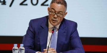 President of the Royal Moroccan Football Federation Fouzi Lekjaa speaks during the first operational meeting of the bilateral support committee for the 2030 World Cup in Salé on April 2, 2026. (Photo by Abdel Majid BZIOUAT / AFP via Getty Images)