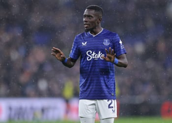 LIVERPOOL, ENGLAND - FEBRUARY 10: Idrissa Gana Gueye of Everton during the Premier League match between Everton and Bournemouth at Goodison Park on February 10, 2026 in Liverpool, England. (Photo by James Gill - Danehouse/Getty Images)