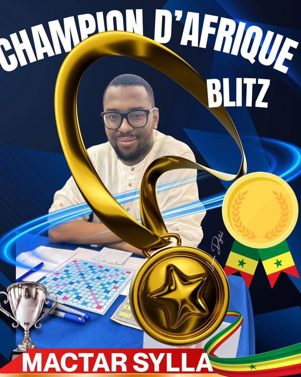 Scrabble - Mactar Sylla sacré champion d'Afrique de scrabble francophone à Ouagadougou