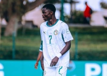 Sega Fall Mbodji face à l’Afrique du Sud. 📸 CapturebyDjibril