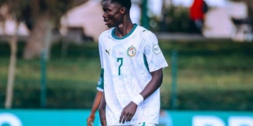 Sega Fall Mbodji face à l’Afrique du Sud. 📸 CapturebyDjibril