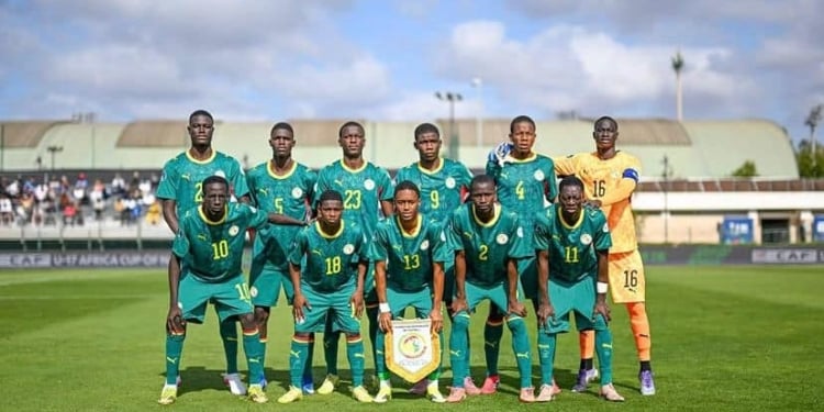 Onze de départ du Sénégal face au Ghana. CP:FSF