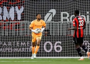 Yehvann DIOUF of Nice during the Ligue 1 McDonald's match between Nice and Metz at Allianz Riviera on May 17, 2026 in Nice, France. (Photo by Loic Baratoux/FEP/Icon Sport via Getty Images)
