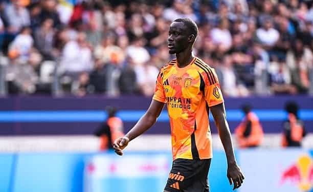 Moustapha MBOW of Paris FC during the Ligue 1 McDonald's match between Paris FC and Lille at Stade Jean Bouin on April 26, 2026 in Paris, France. (Photo by Ewen Gavet/Icon Sport via Getty Images)