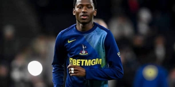London, United Kingdom - March 18: Pape Sarr of Tottenham Hotspur looks on during the UEFA Champions League 2025/26 Round of 16 Second Leg match between Tottenham Hotspur FC and Atletico de Madrid at Tottenham Hotspur Stadium on March 18, 2026 in London, England. (Photo by Vince Mignott/DeFodi Images/DeFodi via Getty Images)