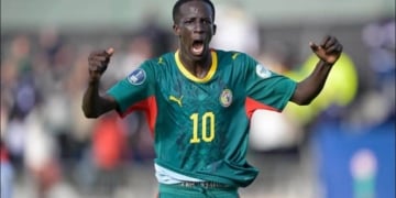 Souleymane Commissaire Faye lors du match face au Ghana. 📸 FSF
