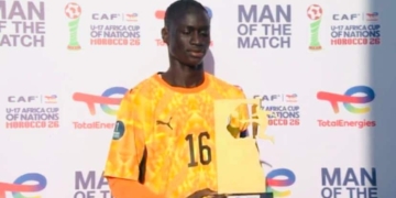 CAN U17: Assane Sarr élu homme du match après la victoire du Sénégal(1-0)face au Ghana - wiwsport