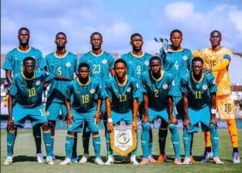 Le onze de départ du Sénégal face au Ghana lors de la CAN U17 Maroc 2026.CP:CapturebyDjibril