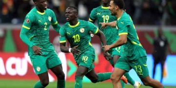 Soccer Football - CAF Africa Cup of Nations - Morocco 2025 - Semi Final - Senegal v Egypt - Tangier Grand Stadium, Tangier, Morocco - January 14, 2026
Senegal's Sadio Mane celebrates scoring their first goal REUTERS/Amr Abdallah Dalsh