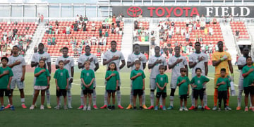 SAN ANTONIO, TX -JUNE 9: Senegal before the start of  the international friendly match between Saudi Arabia and Senegal on June 9, 2026 at Toyota Field in San Antonio, Texas.  (Photo by Ronald Cortes/Getty Images)
