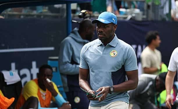 CHARLOTTE, NORTH CAROLINA - MAY 31: Head coach of Senegal Pape Thiaw attends the international friendly match between United States and Senegal at Bank of America Stadium on May 31, 2026 in Charlotte, United States. (Photo by Omar Vega/USSF/Getty Images)