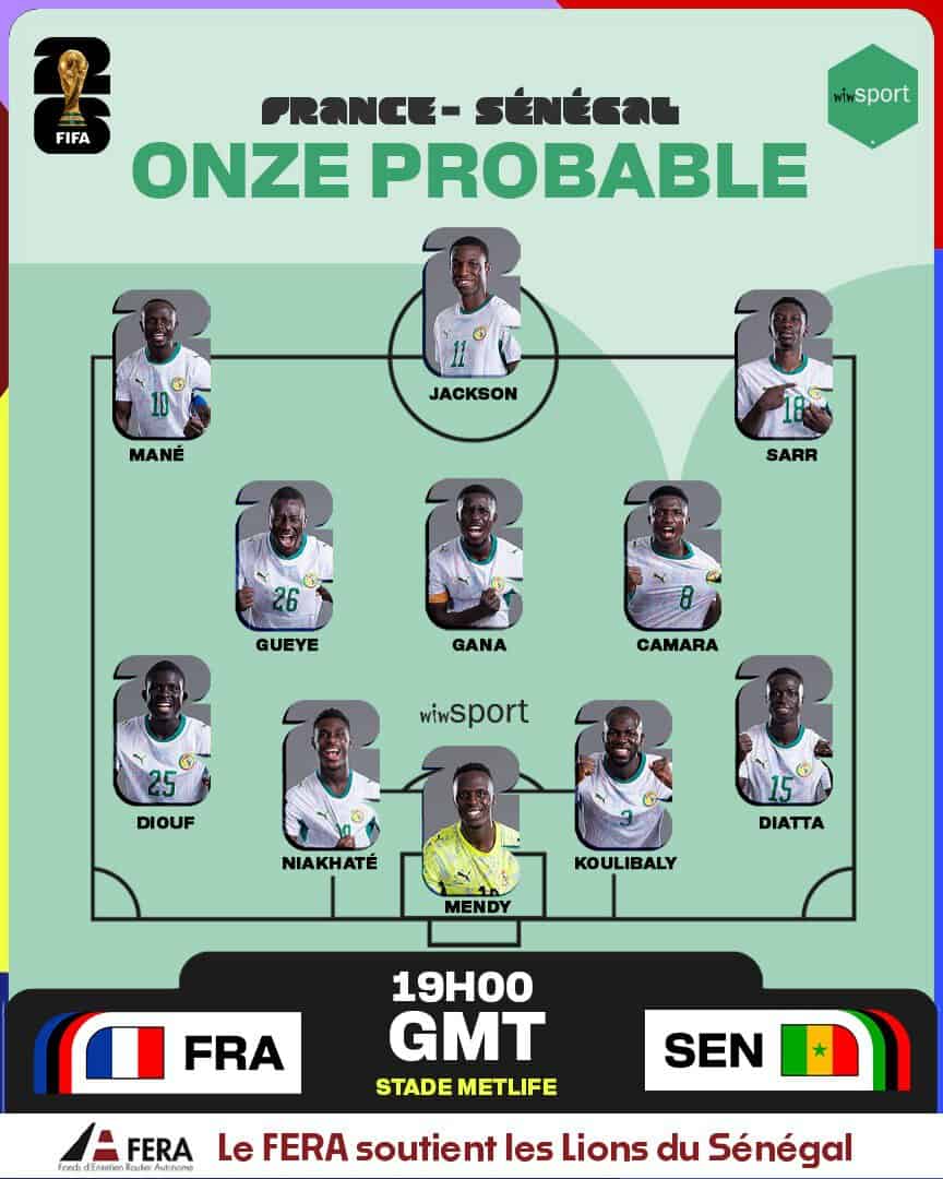 France - Sénégal : La compo probable des Lions avec Kalidou Koulibaly et Idrissa Gueye - wiwsport France - Sénégal : La compo probable des Lions avec Kalidou Koulibaly et Idrissa Gueye - wiwsport