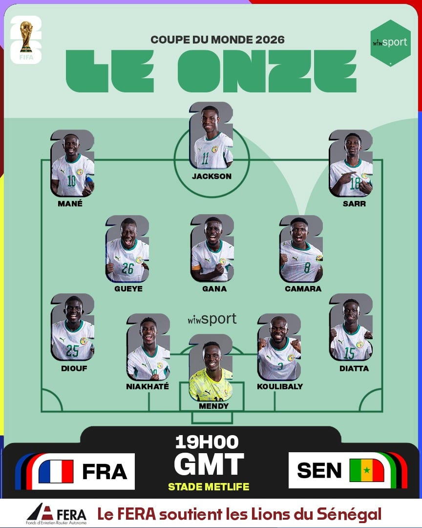France - Sénégal : La compo officielle des Lions avec Kalidou Koulibaly, Idrissa Gueye et Lamine Camara - wiwsport France - Sénégal : La compo officielle des Lions avec Kalidou Koulibaly, Idrissa Gueye et Lamine Camara - wiwsport