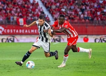 Action during the LaLiga Hypermotion Promotion Playoff Semi-Final Second Leg match between UD Almeria and CD Castellon at UD Almeria Stadium in Almeria, Spain, on June 9, 2026. (Photo by Salvador Rovira/NurPhoto via Getty Images)