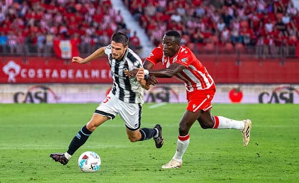 Action during the LaLiga Hypermotion Promotion Playoff Semi-Final Second Leg match between UD Almeria and CD Castellon at UD Almeria Stadium in Almeria, Spain, on June 9, 2026. (Photo by Salvador Rovira/NurPhoto via Getty Images)